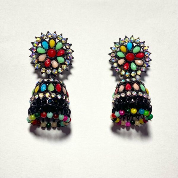 black beads earrings